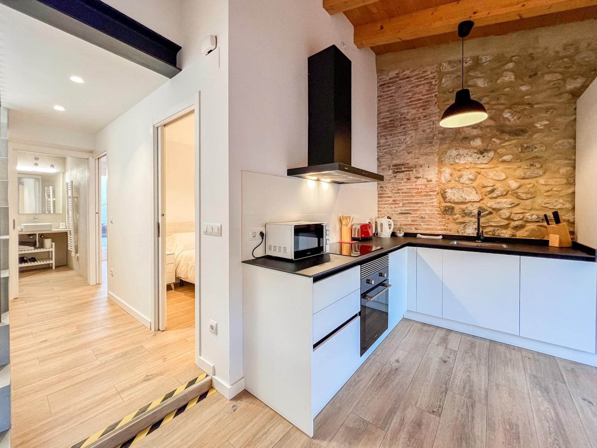 Ganganell Atic Apartamento Con Terraza En Besalú Eksteriør bilde